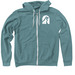 Humane Society Logo Zipper Hoodie, a Heather Deep Teal Zip Up Hoodie