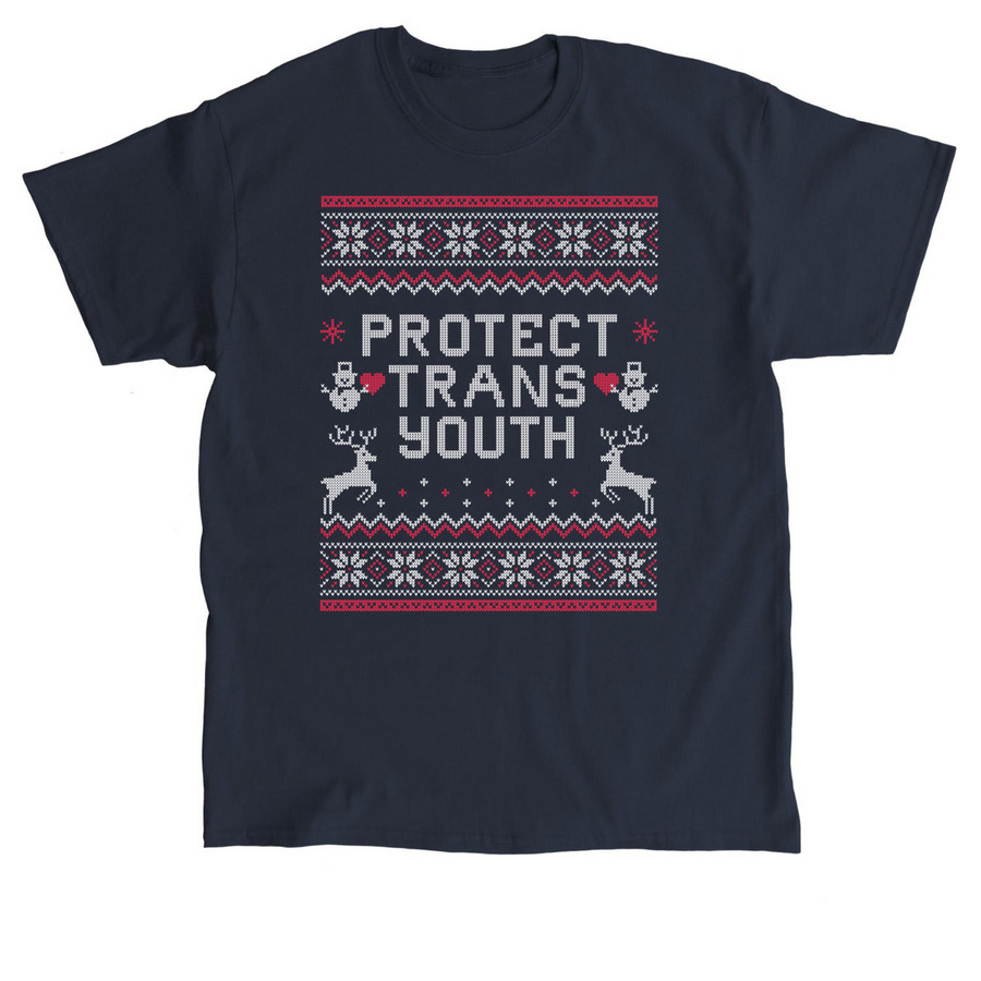 Protect Youth: Holiday Sweater (Dark), a Navy Classic Unisex Tee