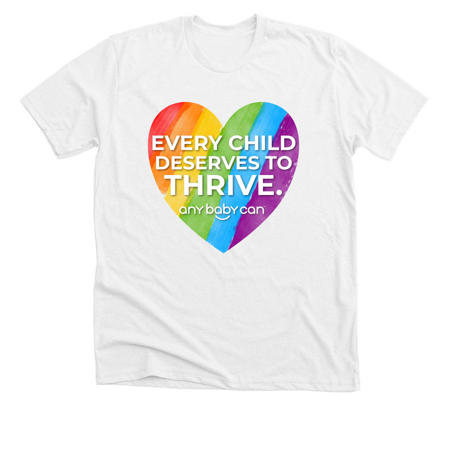 Every Child Deserves to Thrive, a Solid White Blend Premium Unisex Tee