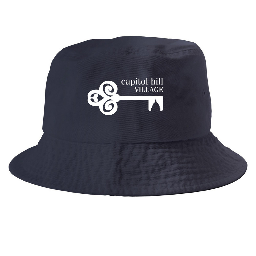 CHV Hats, a Navy Printed Bucket Hat