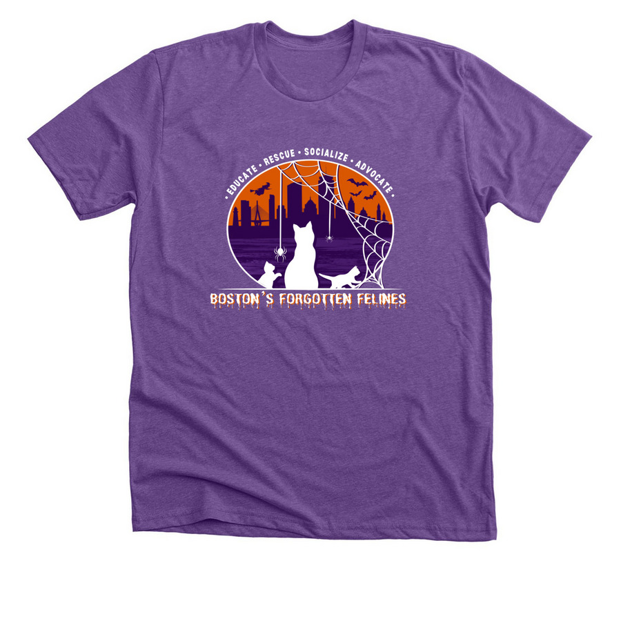 Halloween 2026 (Dark Colors), a Heather Team Purple Premium Unisex Tee