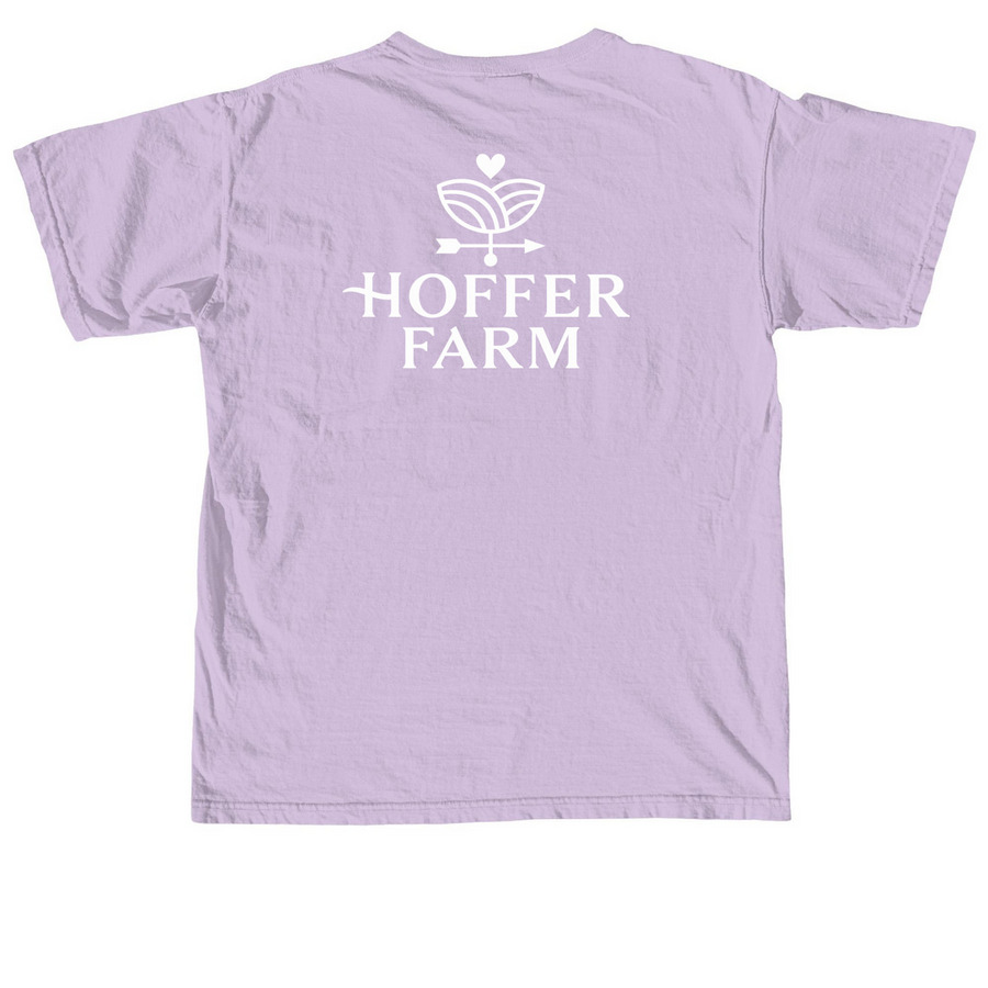 Hoffer Farm, a Orchid Comfort Colors Unisex Tee (back-view)