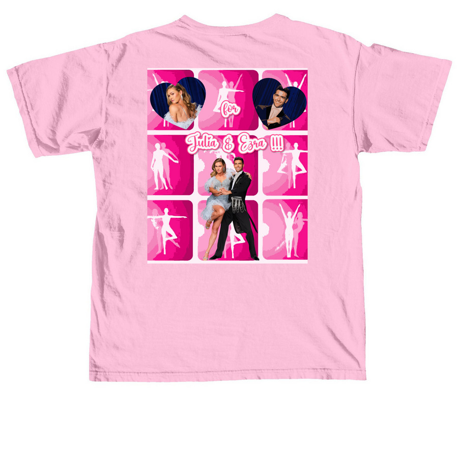 Save The Last Mirrorball (Julia & Ezra DWTS), a Blossom Comfort Colors Unisex Tee (back-view)