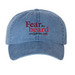 Fear the Beard Hats, a Royal Blue Printed Pigment Dye Baseball Cap