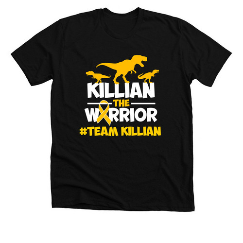 Killian the Warrior- Tshirt -Single sided, a Solid Black Blend Premium Unisex Tee