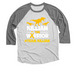 Killian the Warrior- Tshirt -Single sided, a Premium Heather and Heather White 3/4 Sleeve Baseball Tee