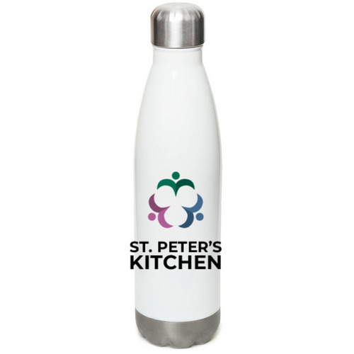 Stainless Steel Water Bottle, a White Stainless Steel Water Bottle