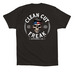 CCF Goes Patriotic, a Black Premium Cotton Tee (back-view)