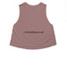 Power Fit ETX, a Heather Mauve Women's Cropped Racerback Tank (back-view)