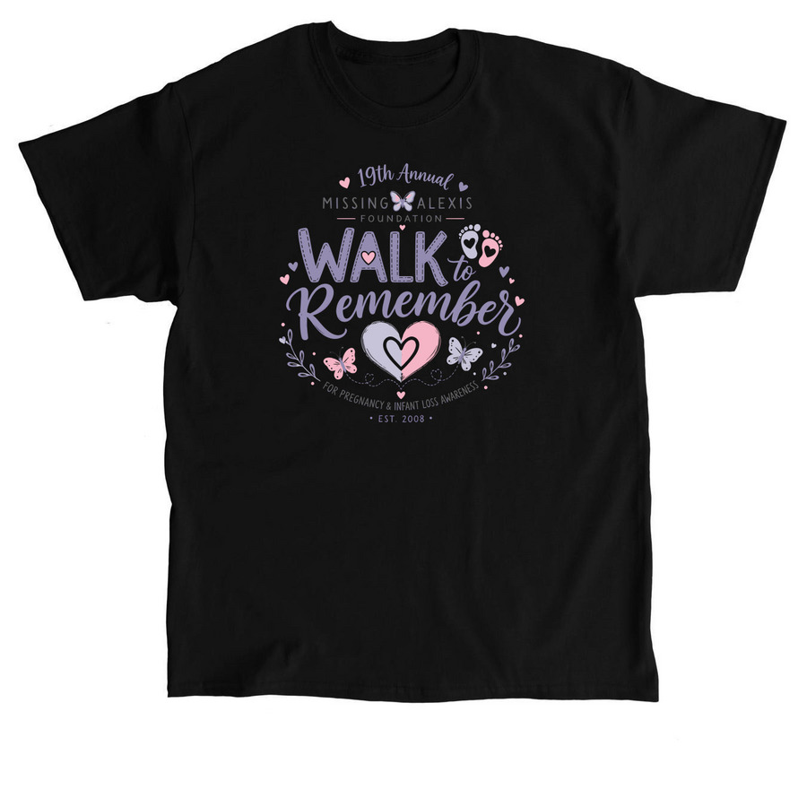 19th Annual Walk to Remember, a Black Classic Unisex Tee