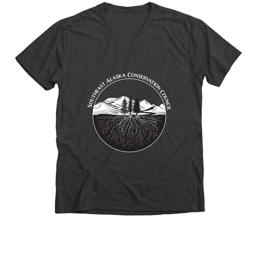 SEACC (River&nbsp;to&nbsp;Roots&nbsp;Design) ? Shirts/Tanks, a Dark Grey Heather Premium V-Neck Tee