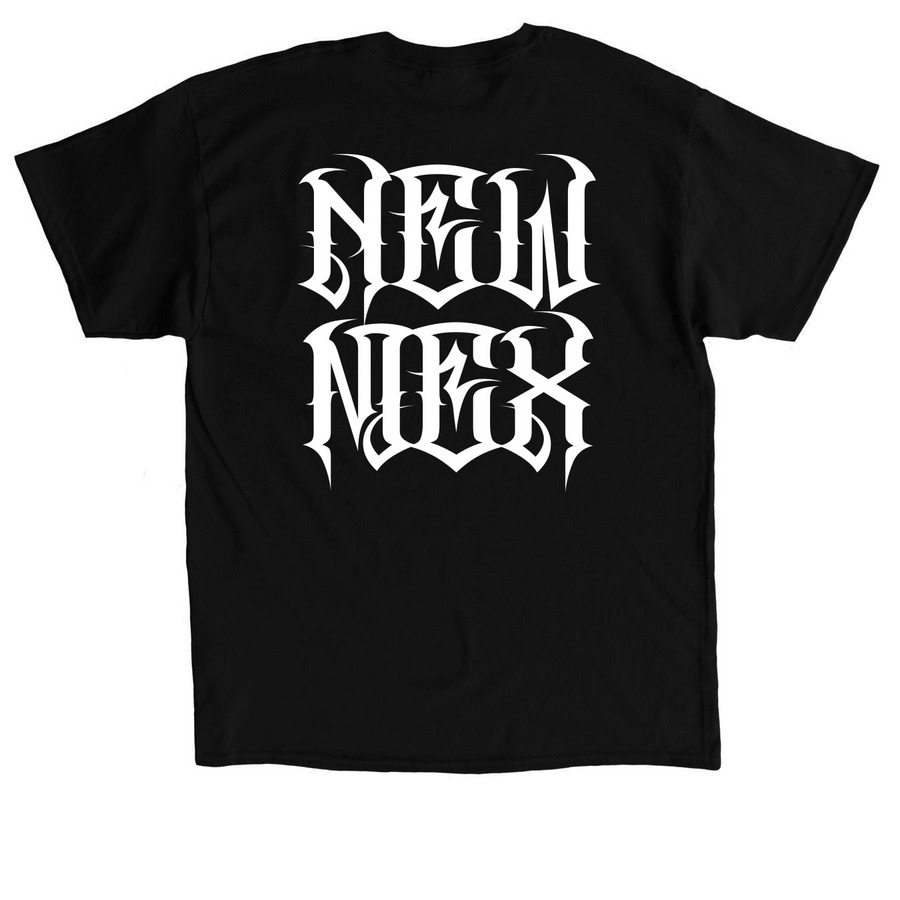 NM Shirt, a Black Classic Unisex Tee (back-view)
