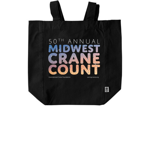 CRANE COUNT TOTE DARK, a Black Recycled Cotton Tote Bag
