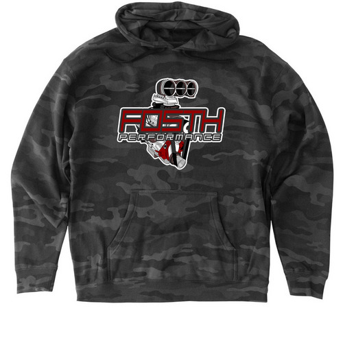 48/irok design&nbsp;, a Black Camo Heavyweight Camo Pullover Hoodie