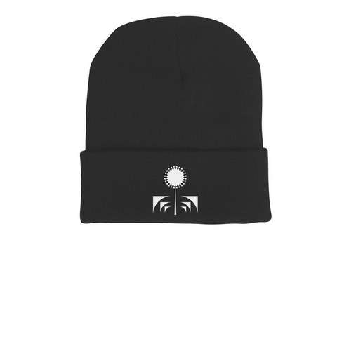Beanie with TDK Logo, a Black Printed Cuffed Beanie
