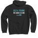DIPC Apparel - pocket design, a Black Pullover Hoodie (back-view)