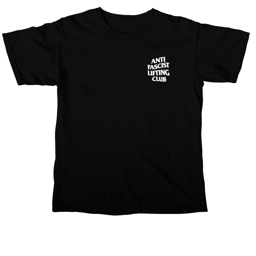 Anti-Fascist Lifting Club, a Black Comfort Colors Unisex Tee