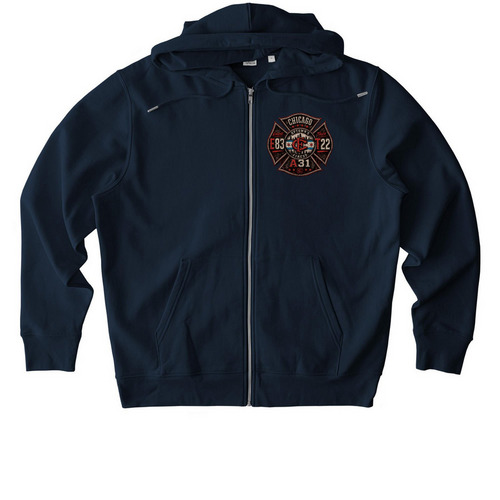 Uptown house gear, a French Navy Stanley/Stella Unisex Cultivator 2.0 Zip Up Pullover Hoodie