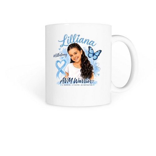 Every Step with Lilliana, a White Coffee Mug