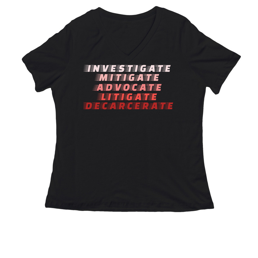 THE CYCLE, a Black Women's Relaxed V-Neck Tee