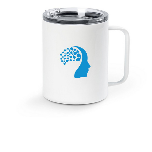 Concussion & CTE Travel Mug, a White Stainless Steel Travel Mug