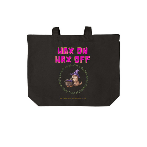 Wax bag, a Deep Black Cotton Canvas Tote Bag