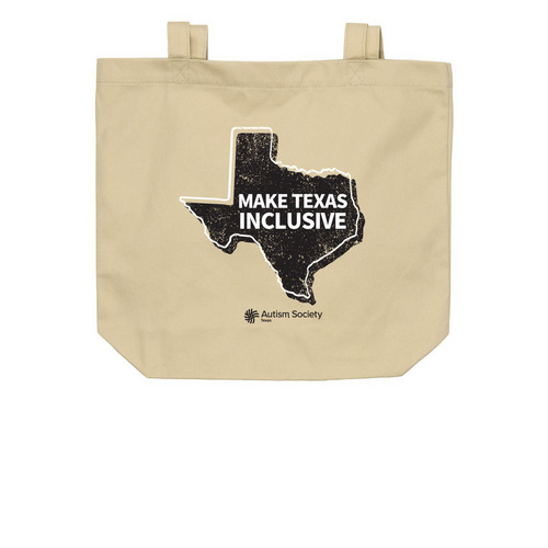 Make Texas Inclusive Tote, a Oyster Organic Cotton Tote Bag