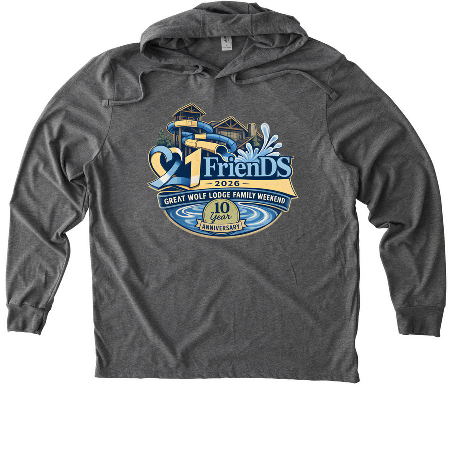 Great Wolf Lodge Family Weekend 2026 2.0, a Aluminum Grey Allmade Eco Triblend Hoodie Tee