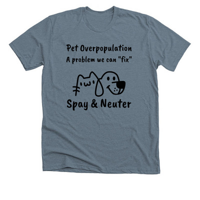 Fix the Problem, a Heather Blue Storm Premium Unisex Tee