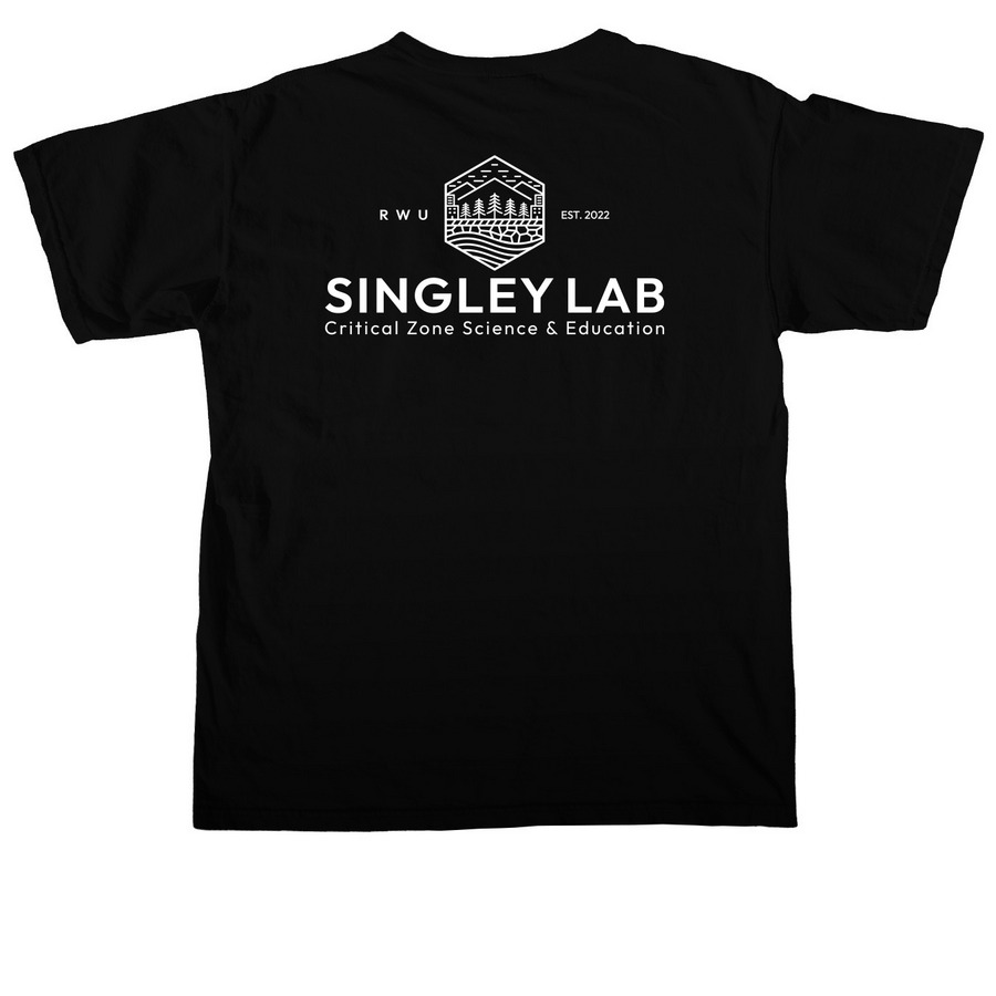 Singley Lab 2026, a Black Comfort Colors Unisex Tee (back-view)