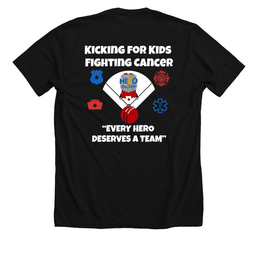 HERO PACKAGE KICKBALL CUP 26?, a Solid Black Blend Premium Unisex Tee (back-view)