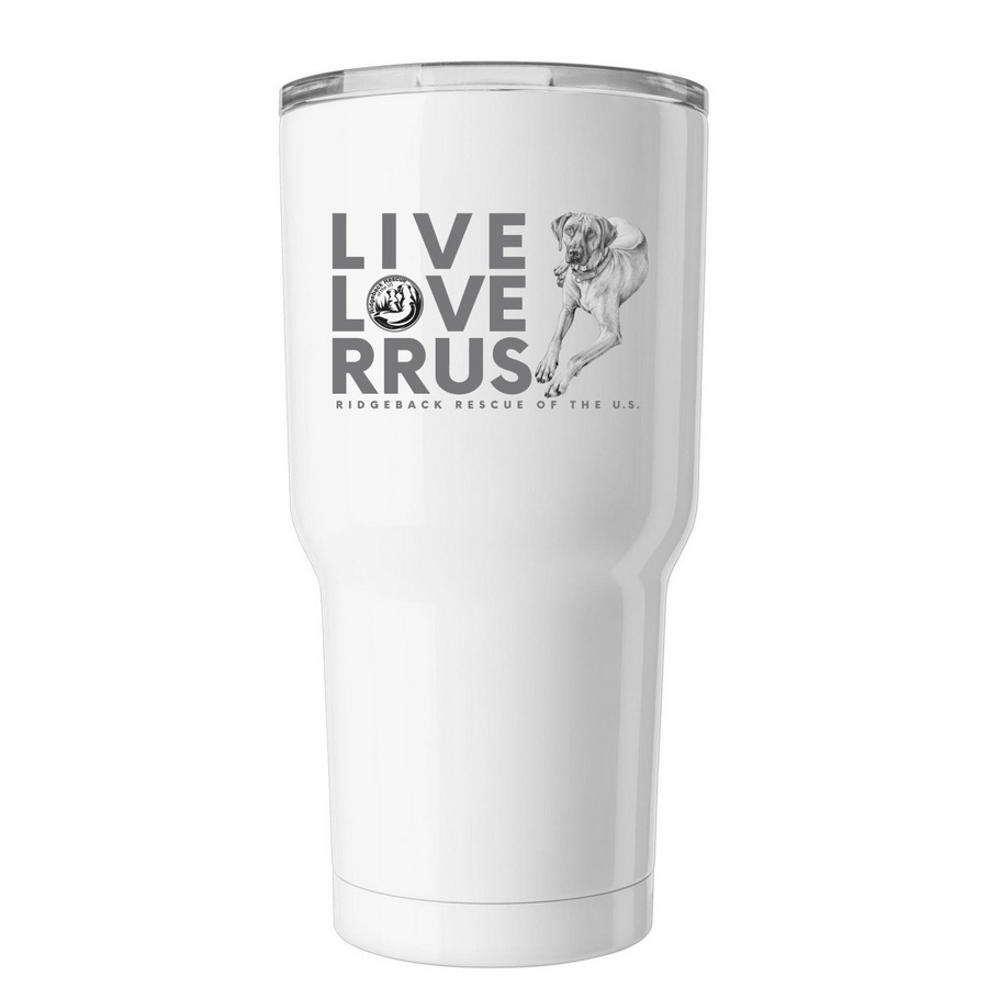 Tumbler to live, love and RRUS, a White Insulated Tumbler