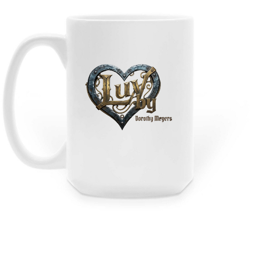 LUV MOTIVATIONAL QUOTE SERIES&nbsp;, a White Large Coffee Mug (back-view)