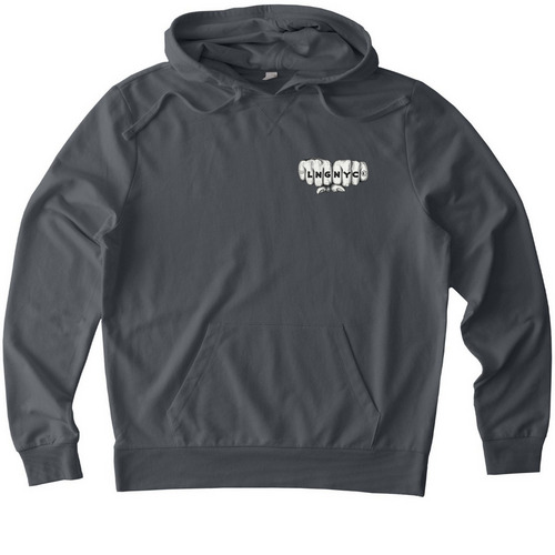 LNGNYC Combo Hoodie, a Terrain Grey Allmade Organic French Terry Pullover Hoodie