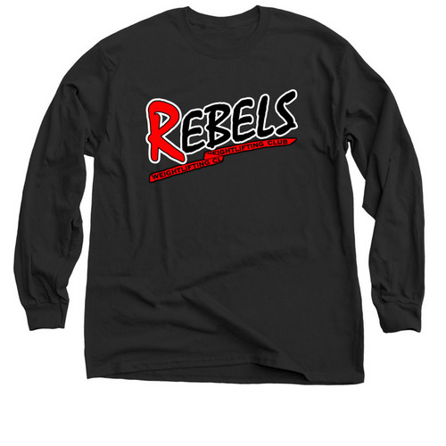 Rebels Weightlifting Club, a Black Classic Long Sleeve Tee