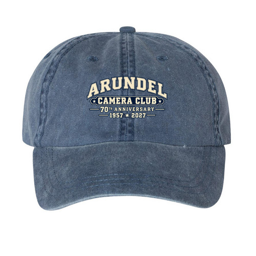 70th Anniversary Ball Caps, a Navy Printed Pigment Dye Baseball Cap