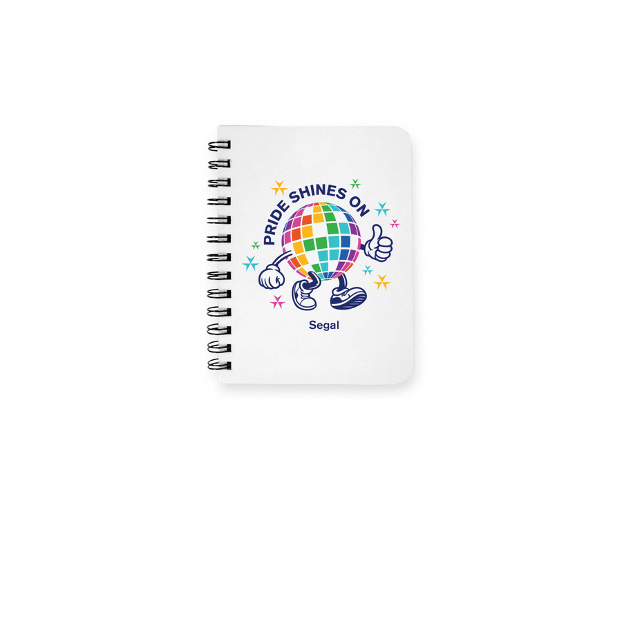 Pride@Segal 2026 Notebook, a White Spiral Notebook