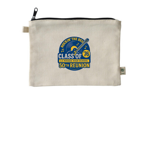 LMHS Matadors 50 Years Strong, a Natural 9"x7" Hemp Blend Pouch