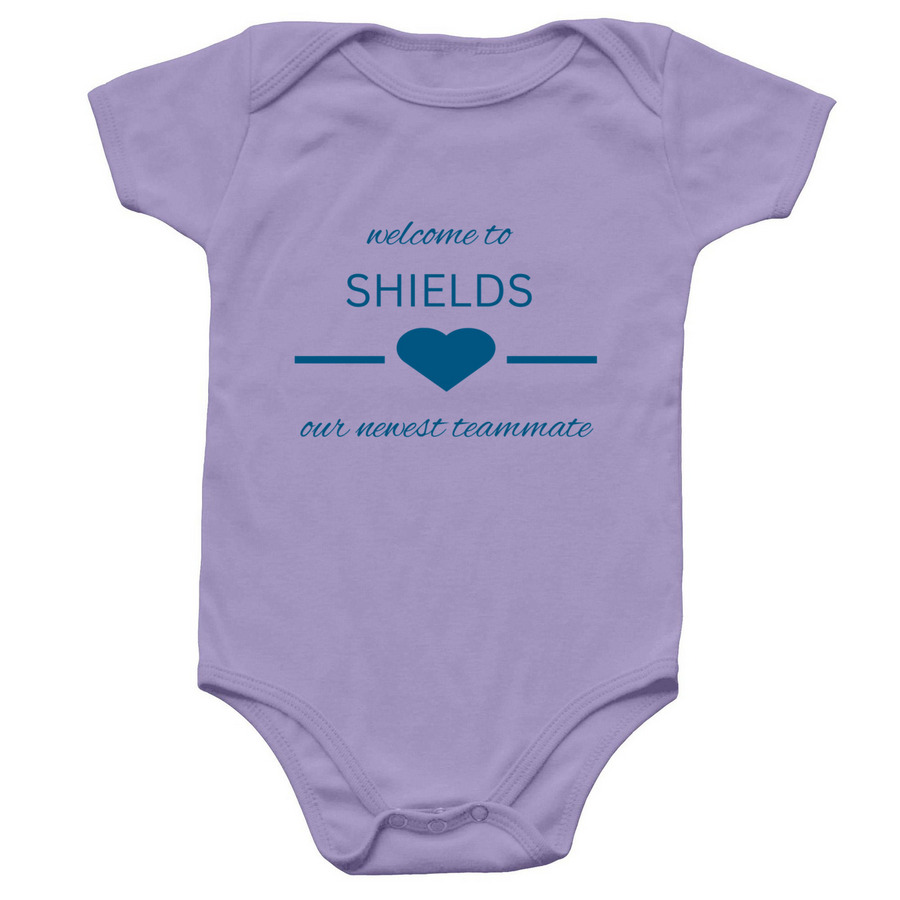 Welcome to SHIELDS Onesie, a Lavender Infant Onesie