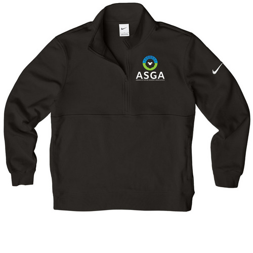 ASGA Pullovers and Polos, a Black Nike Club Fleece Half Zip Pullover