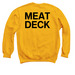 MEAT DECK CREW, a Gold Crewneck Sweatshirt (back-view)