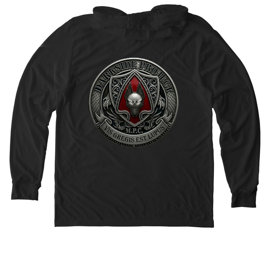 Darkside Project&nbsp;, a Space Black Allmade Eco Triblend Hoodie Tee (back-view)