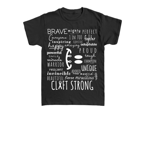 Toddler Bilateral Cleft Awareness Shirt, a Black Toddler Tee