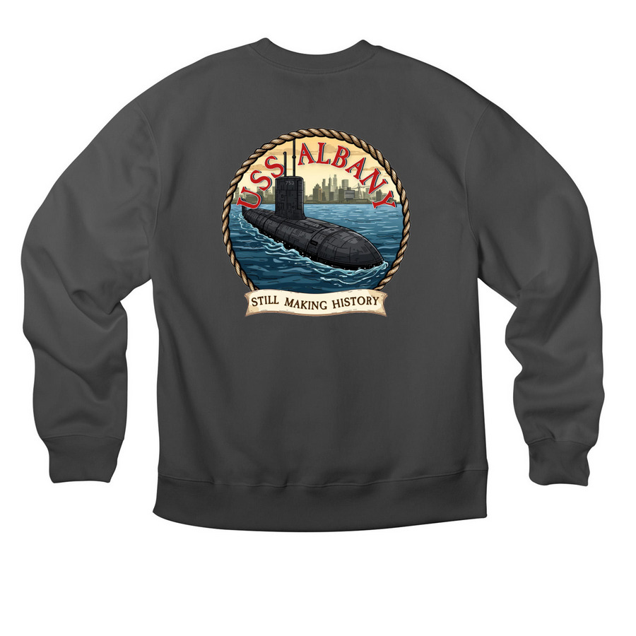 Logo design&nbsp;, a Asphalt Premium Heavyweight Crewneck Sweatshirt (back-view)