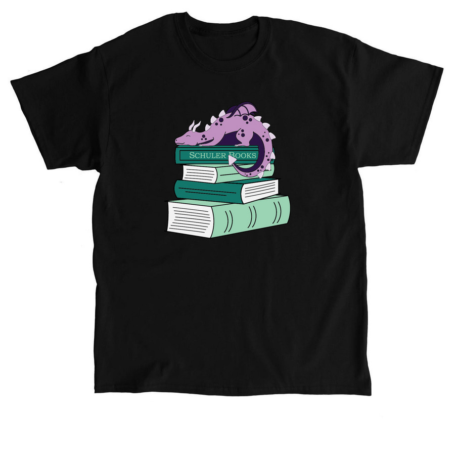 Book Dragon, a Black Classic Unisex Tee