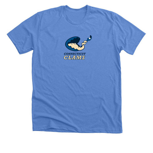 Connecticut Clams, a Heather Columbia Blue Premium Unisex Tee
