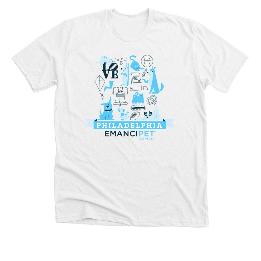 Philly Regional Shirt, a Solid White Blend Premium Unisex Tee