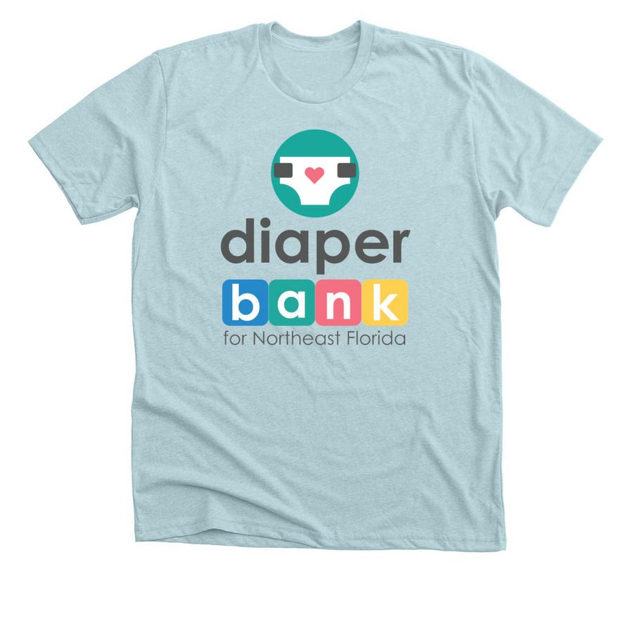 Diaper Bank for Northeast Florida, a Heather Ice Blue Premium Unisex Tee