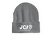 Hats, a Dark Heather Grey Printed Cuffed Beanie