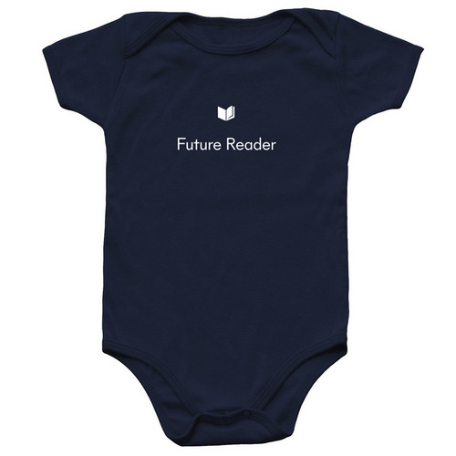 Future Reader Onesie, a Navy Infant Onesie
